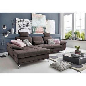 Sit & More ROHOVÁ SEDAČKA, textil, tmavohnedá vyobraziť