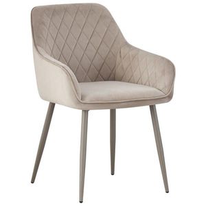 Novel STOLIČKA S PODRÚČKAMI, železo, zamat, taupe vyobraziť