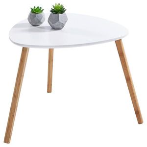 Carryhome PRÍRUČNÝ STOLÍK, bambus, prírodná farba, biela vyobraziť