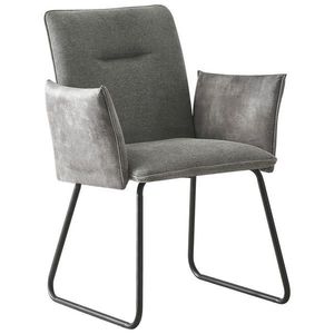 Livetastic STOLIČKA S PODRÚČKAMI, železo, štruktúra, sivá, čierna vyobraziť