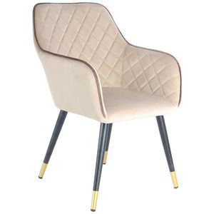 MID.YOU STOLIČKA S PODRÚČKAMI, zamat, hnedá, béžová vyobraziť