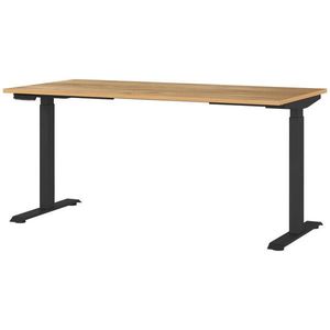 Novel PÍSACÍ STÔL, čierna, farba duba, 160/80/72-118 cm vyobraziť