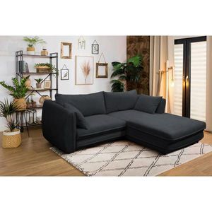 MID.YOU ROHOVÁ SEDAČKA, textil, čierna vyobraziť