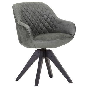 Landscape STOLIČKA S PODRÚČKAMI, plochá tkanina, sivá, zelená vyobraziť