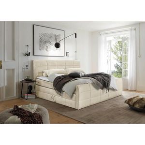 MID.YOU BOXSPRINGOVÁ POSTEĽ, 180/200 cm, krémová vyobraziť