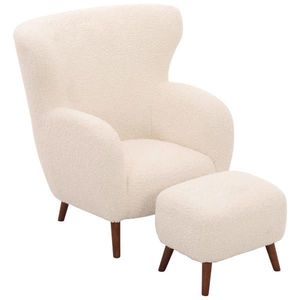 Livetastic KRESLO – SADA, textil, biela vyobraziť