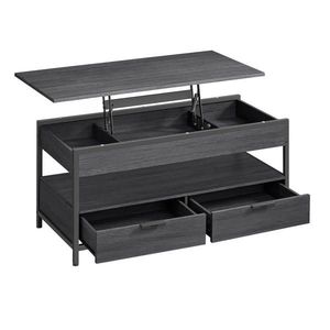 MID.YOU KONFERENČNÝ STOLÍK, čierna, kov, kompozitné drevo, 100/48-62/50 cm vyobraziť