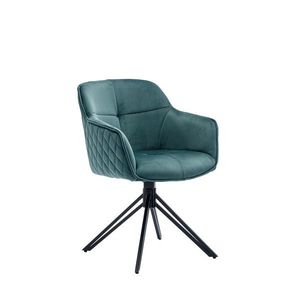 MID.YOU STOLIČKA S PODRÚČKAMI, zamat, zelená vyobraziť