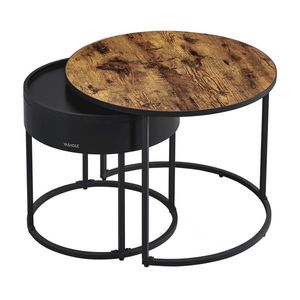 MID.YOU KONFERENČNÝ STOLÍK, hnedá, čierna, kov, kompozitné drevo, 60/60/45 cm vyobraziť