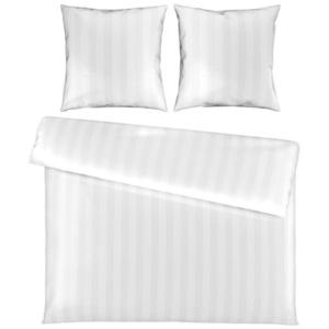 Novel POSTEĽNÁ BIELIZEŇ, satén, biela, 200/200 cm vyobraziť