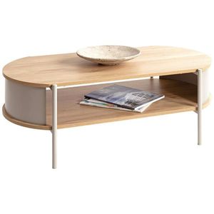 KONFERENČNÝ STOLÍK, farba duba, svetlosivá, kov, kompozitné drevo, 100/54/37 cm vyobraziť