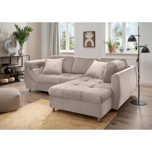 Livetastic ROZKLADACIA ROHOVÁ SEDAČKA, textil, taupe vyobraziť