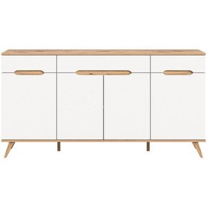 MID.YOU ŠIROKÁ KOMODA, biela, farba duba, 185/95/40 cm vyobraziť