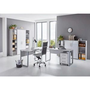 MID.YOU KANCELÁRIA, sivá, biela s vysokým leskom, vyobraziť