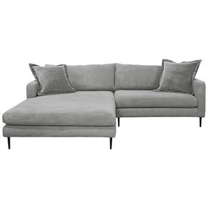 P & B ROHOVÁ SEDAČKA, textil, sivá vyobraziť