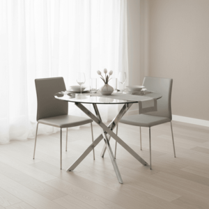 Signal Okrúhly jedálenský stôl AGIS | strieborná vyobraziť