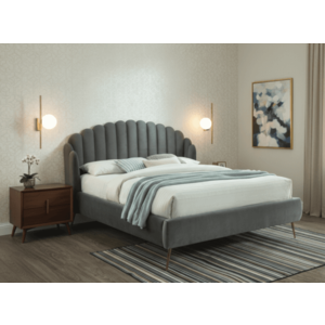 Signal Posteľ CALABRIA Velvet | sivá 160 x 200 cm vyobraziť