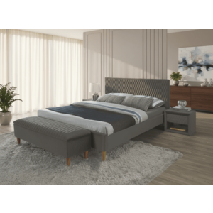 Signal Manželská posteľ AZURRO VELVET | sivá 160 x 200 cm vyobraziť