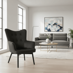 Signal Kreslo CARMEN VELVET | čierna vyobraziť
