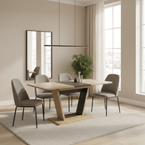 Signal Rozkladací jedálenský stôl NIGEL | hnedá vyobraziť