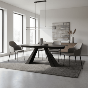 Signal Jedálenský stôl SALVADORE | antracit/čierny mat vyobraziť