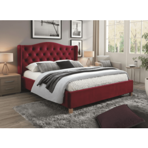 Signal Manželská posteľ ASPEN VELVET | bordová 160 x 200 cm vyobraziť
