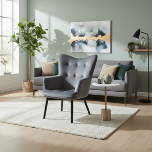 Signal Kreslo CARMEN VELVET | sivá vyobraziť