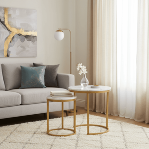 Signal Konferenčný stolík HOLA | zlatá, biela vyobraziť