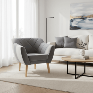 Signal Kreslo KARO 1 VELVET | buk Farba: Sivá / Bluvel 14 vyobraziť