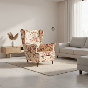 Signal Kreslo LORD | kvety krémová vyobraziť