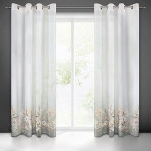 ArtFir Záves PAMELA K | biela/strieborná 140 x 250 cm vyobraziť