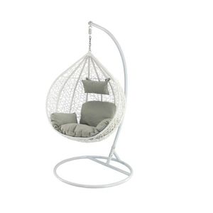 Chomik Závesné kreslo NESTIO XL s poduškou | biela / sivá vyobraziť