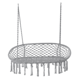 Chomik Závesné dvojité kreslo BOHO | sivá 130 x 100 cm vyobraziť