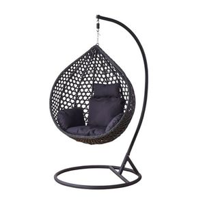 Chomik Závesné kreslo NESTIO S s poduškou | čierna / čierna vyobraziť