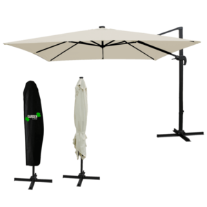 Chomik Záhradný slnečník ROMA s LED osvetlením | béžová 300 x 300 cm vyobraziť