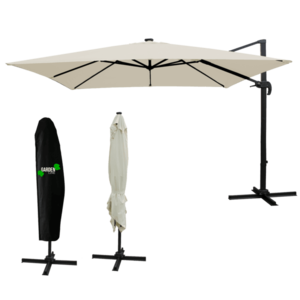 Chomik Záhradný slnečník ROMA s LED osvetlením | béžová 300 x 400 cm vyobraziť