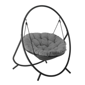 Chomik Závesné kreslo PATIO s poduškou | sivá/sivá vyobraziť