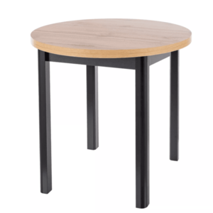 Signal Jedálenský stôl ADAM 80 cm Farba: dub artisan / čierny mat vyobraziť