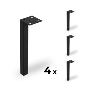 Elvisia Kovové nohy SIMPLE L-150 | čierna 4ks vyobraziť