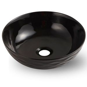 Elvisia Keramické umývadlo ARYA L UP4010-2-B18 | čierny lesk vyobraziť