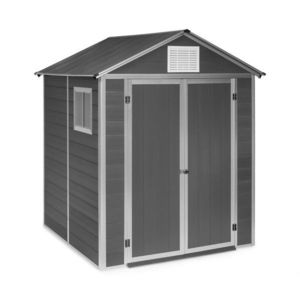 Blumfeldt Schatzkammer, záhradná šopa, ochrana pred UV žiarením, PVC, zámok, bočné okno, šedá vyobraziť