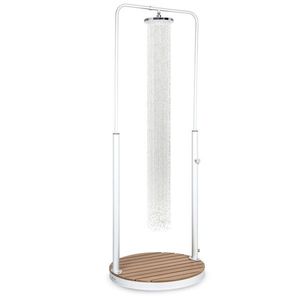 Blumfeldt Sumatra Falls Round, záhradná sprcha, WPC, hliník, Ø 80 cm, okrúhla vyobraziť