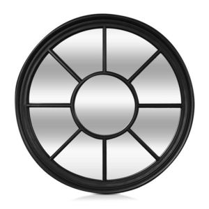 Casa Chic Leeds Nástenné zrkadlo s okrúhlym rámom z pravého dreva Ø 90 cm vyobraziť