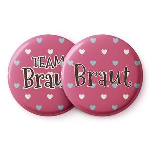 Spielehelden Odznaky Bunte Herzen Dievčenská rozlúčka so slobodou 12 odznakov 5, 6 cm extra veľké Darček na dievčenskú rozlúčku so slobodou. vyobraziť