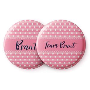 Spielehelden Odznaky Pinke Punkte Dievčenská rozlúčka so slobodou 12 odznakov 5, 6 cm extra veľké Darček na dievčenskú rozlúčku so slobodou vyobraziť