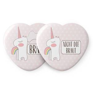Spielehelden Odznaky Herz Einhorn Dievčenská rozlúčka so slobodou 12 odznakov 5, 6 cm Extra veľké Darček na dievčenskú rozlúčku so slobodou vyobraziť