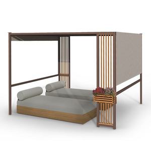 Blumfeldt Valence, altánok, 3 x 3 m, UV50+, vodoodpudivý, solárne LED osvetlenie, solárny panel vyobraziť