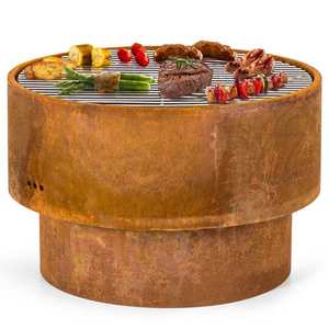 Blumfeldt Pompeji Rust, ohnisko a gril, Ø 60 cm, oceľ vyobraziť