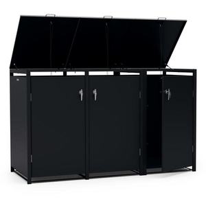 Blumfeldt BinSafe, box na odpadky, 3 odpadkové koše, 240 l, uzamykateľný, pozinkovaná oceľ odolná voči poveternostným vplyvom vyobraziť