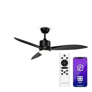 Klarstein SkyBreeze inteligentný stropný ventilátor so svetlom | 132 cm | 27 W | Tichý | LED | Drevo vyobraziť